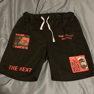 Red and Black Shein Shorts